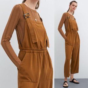 Zara Brown Overalls with Tortoise Shell Buckle